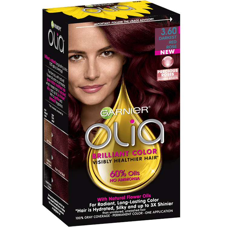 Garnier Olia 3.60 - Darkest Red Rose - Oil Powered Permanent Hair Color